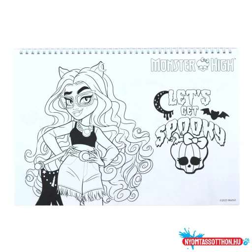 Monster High Crew A/4 spirál vázlatfüzet 40 lapos matricával