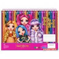 Rainbow High School A/4 spirál vázlatfüzet, 30 lapos
