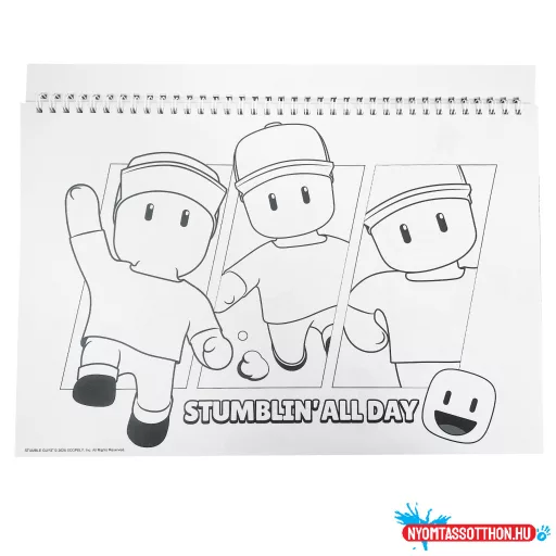 Stumble Guys Race A/4 spirál vázlatfüzet 40 lapos matricával