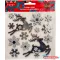 Karácsonyi Silver Deer csillámos matrica
