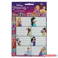 Disney Hercegnők Spring füzetcímke matricával 16 db-os