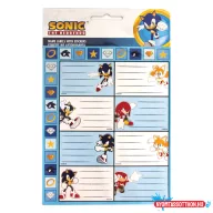 Sonic a sündisznó Rings füzetcímke matricával 16 db-os