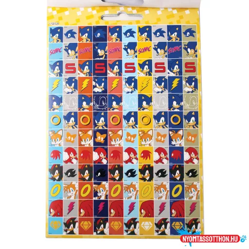 Sonic a sündisznó Squad 600 darabos matrica szett
