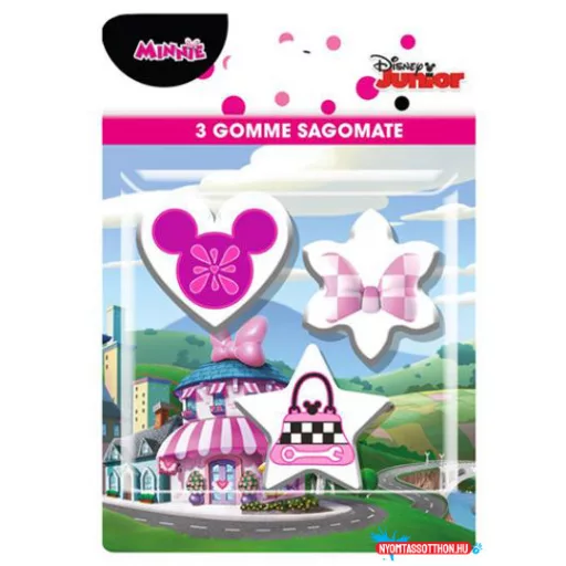 Disney Minnie Chic forma radír szett 3 db-os