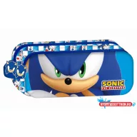 Sonic a sündisznó Modern 2 rekeszes tolltartó 23 cm