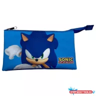 Sonic a sündisznó Modern 3 rekeszes tolltartó 22 cm