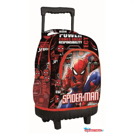 Pókember Fight On prémium gurulós iskolatáska, táska 44 cm