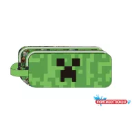Minecraft Face 2 rekeszes tolltartó 23 cm