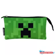 Minecraft Face 3 rekeszes tolltartó 22 cm