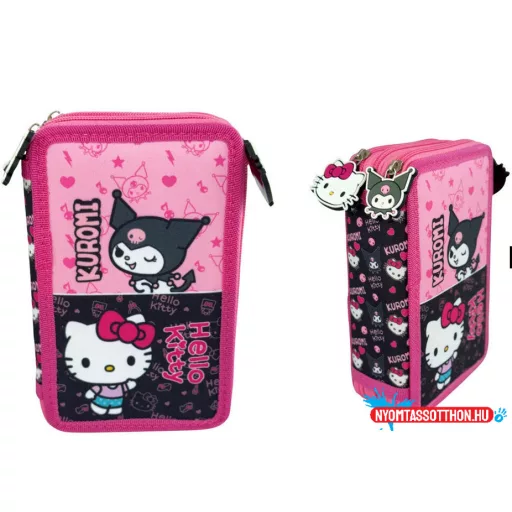 Hello Kitty & Kuromi tolltartó töltött 3 emeletes