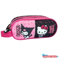 Hello Kitty & Kuromi 2 rekeszes tolltartó 23 cm