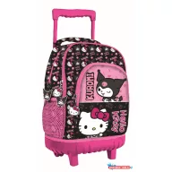 Hello Kitty & Kuromi prémium gurulós iskolatáska, táska 44 cm