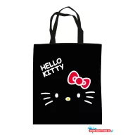 Hello Kitty Black vászontáska, bevásárlótáska 44 cm