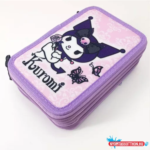 Hello Kitty Kuromi Purple tolltartó töltött 3 emeletes