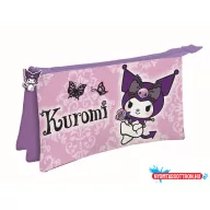 Hello Kitty Kuromi Purple 3 rekeszes tolltartó 22 cm