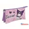 Hello Kitty Kuromi Purple 3 rekeszes tolltartó 22 cm