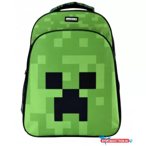 Minecraft Green Face iskolatáska, táska 40 cm