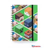 Minecraft Blocks A/5 vonalas spirál füzet