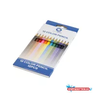   Színes ceruza készlet, hatszögletû Bluering(R) 12 különféle szín