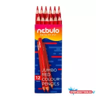 Színes ceruza, jumbo háromszög, Nebulo piros