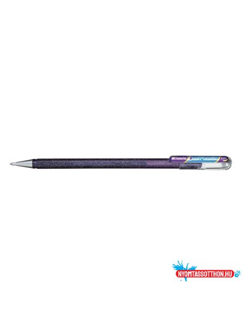 Rollertoll zselés Pentel Hybrid K110-DVX violet, írásszín metal kék