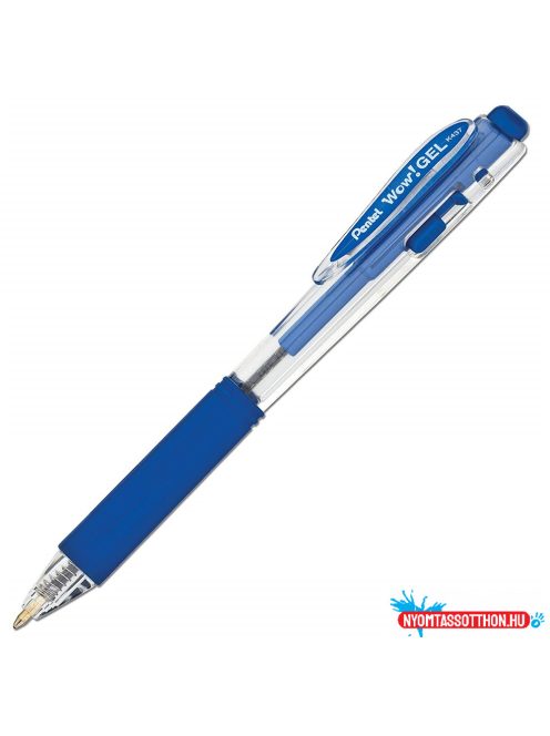 Rollertoll zselés 0.35mm, háromszög fogózóna K437-C Pentel Wow, írásszín kék