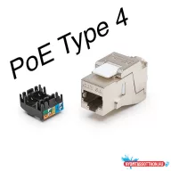   KELINE KEJ-C6A-S-10G Cat.6A 10Gigabit PoE Type 4 árnyékolt Keystone Jack