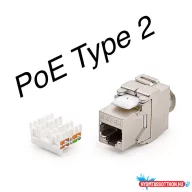   KELINE KEJ-CEA-S-10G Cat.6A 10Gigabit PoE Type 2 árnyékolt Keystone Jack