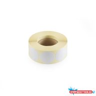   Etikett címke, 30mm, körcímke tekercses 1000 db/tekercs fehér