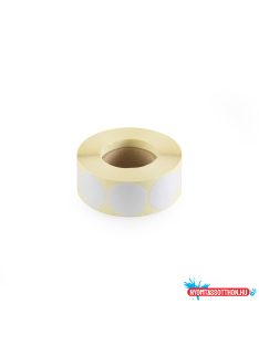   Etikett címke, 30mm, körcímke tekercses 1000 db/tekercs fehér