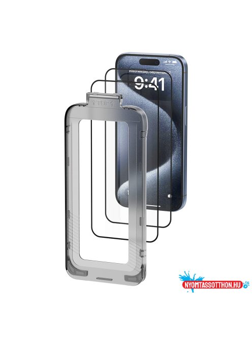 Vention iPhone 15 Pro  (HD edzett üveg, pormentesítővel), 2-pack telefon kijelző védő üveg