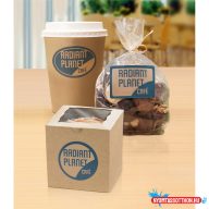   Etikett címke, 62 x42mm, környezetbarát 18 címke/lap, 25 lap/doboz, Avery barna