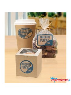   Etikett címke, 62 x42mm, környezetbarát 18 címke/lap, 25 lap/doboz, Avery barna