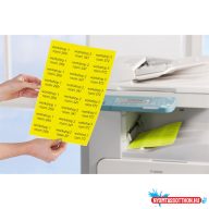   Etikett címke, 99,1 x38,1mm, visszaszedhetõ, neon 14 címke/ív, 25 ív/doboz, Avery sárga
