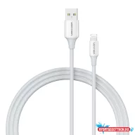Vention USB-A 2.0 -> Lightning, (2,4A, fehér) 2m, kábel