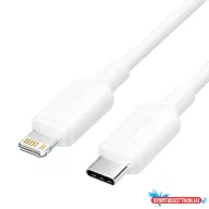 Vention USB-C 2.0 -> Lightning, (3A, fehér) 1m, kábel