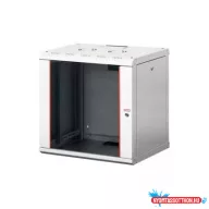   Lande LN-PR12U6060-LG PROline 19" 12U 600x600mm üvegajtós szürke fali rack szekrény