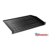   Lande LN-RAF-RMO-1U40-BL 19" 1U 400mm mély 2 ponton rögzíthető fekete tálca