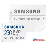 SAMSUNG SD kártya 256GB, EVO PLUS, Blue Wave, 160MB/s