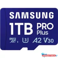 SAMSUNG SD kártya,   1TB, PRO PLUS, olvasó, Blue Wave