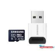 SAMSUNG SD kártya 512GB, PRO Ultimate olvasóval