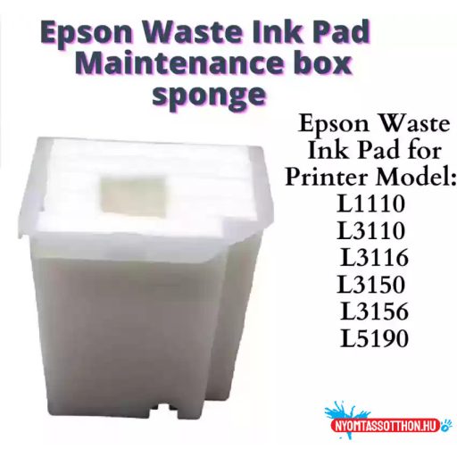 Epson Eredeti festékpárna  L1110, L3100, L3110, L3150, L3160, L5198 ,L3210 ,L1210 ,L3250 L3210 , L3370, és további nyomtatókhoz (vásárlás előtt olvassa el a leírást)