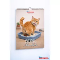 2026 MacsKaka – Vicces macskás fali naptár (A4)
