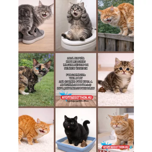 2026 MacsKaka – Vicces macskás fali naptár (A4)