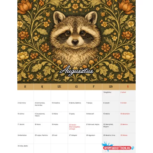 2026 Misztikus világ – fali naptár (A4)