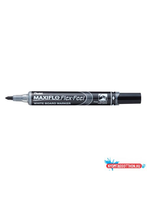Táblamarker 1-5mm, hajlékony hegyû Pentel Maxiflo Flex Feel fekete