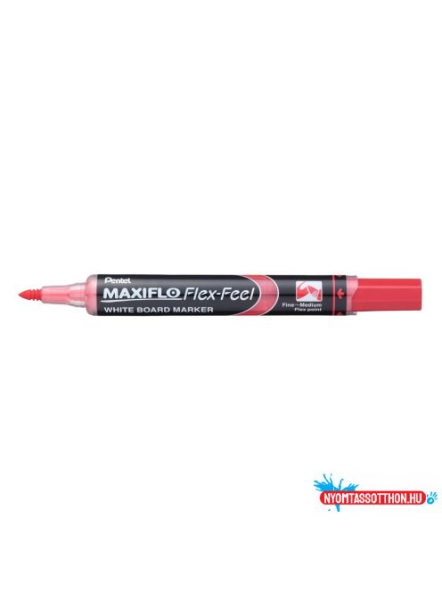 Táblamarker 1-5mm, hajlékony hegyû Pentel Maxiflo Flex Feel piros