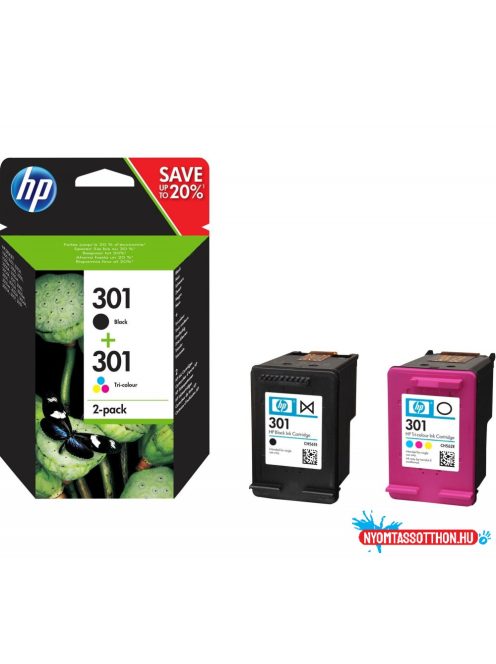 HP 301 Ink Cartridge Combo 2-Pack N9J72AE (Eredeti)