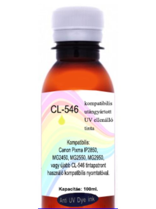 Új generációs utángyártott UV ellenálló CL-541 yellow tinta, 100ml (db)