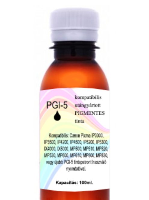 Új generációs utángyártott pigmentes PGI-5 fekete tinta, 100ml (db)